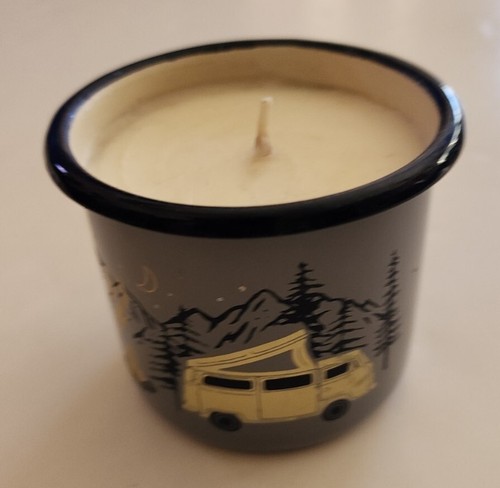 Retro logging tin mug scented - logging,