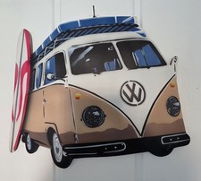 Vw Brown Campervan Wooden Wall